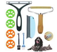 TICKLELY Juego de 9 eliminadores de pelo de animales, quitapelusas, cepillo mágico para ropa, quitapelos de gato, mini cepillo de nailon, para ropa, alfombras, sofás, pelo de animales