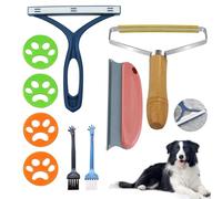 TICKLELY Juego de 9 eliminadores de pelo de animales, quitapelusas, cepillo mágico para ropa, quitapelos de gato, mini cepillo de nailon, para alfombras, sofás, punto, pelo de animales