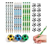 TICKLELY Lapices Con Goma De Balon De Futb,27pcs LáPices Hb De FúTbol Con Goma De Borrar, ArtíCulos De Fiesta De CumpleañOs Para NiñOs, Juguetes Y PapeleríA De FúTbol, DecoracióN Para El Aula