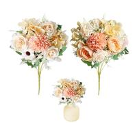 TICKLELY Ramo de Novia Flores Preservadas - Arreglo Floral Ideal para Boda, Dama de Honor y Decoración, Ramillete de Flores Flamenco de Aspecto Natural y Duradero