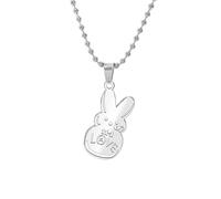 Ticome Lil-Peep - Collar de acero inoxidable con colgante de rapero, regalo para jóvenes fans de cantantes, joyería de moda con personalidad simple, collar de amor de moda hip hop (plata)