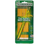 Ticonderoga 33892 - Lápices de 10 unidades, color amarillo