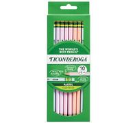 Ticonderoga® Lápices pastel, #2 suaves, colores surtidos, paquete de 10 lápices
