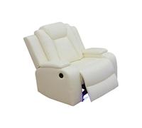TICOWTEK Silla reclinable de piel blanca para sala de estar GN4634-C