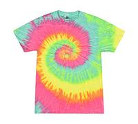TICTEX - Camiseta unisex Batik de Colortone - Camisas coloridas para mujer y hombre - Tie-Dye - Ropa hippie - Camiseta neón de algodón S M L XL XXL 3XL 4XL 5XL, 3XL