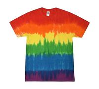 TICTEX Colortone - Camiseta unisex batik - Camisetas coloridas para hombre y mujer - Tie-Dye - Ropa hippie - Camiseta de neón de algodón S M L XL XXL 3XL 4XL 5XL, Orgullo, L
