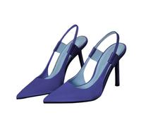 ticticlily Zapato para Mujer con Tacon Puntera Abierto Sandalias F Azul 38 EU