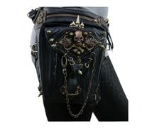 TICTJMRB Pernera Moto Rivet de Cuero Mujeres Bolsa de Pierna de Roca Retro Roca Cinturón Bolsa de cinturón Hombres Motocicleta Crossbody Bolsas de Hombro Bolsas Bolsa Pierna Moto