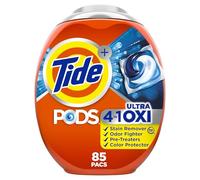 Tide PODS Liquid Laundry Detergent Soap Pacs, 4-n-1 Ultra Oxi, HE Compatible 85 Count, Built in Pre-Treater for Stains