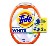 Tide Power Pods ms ultra oxi blanco y detergente brillante detergente avanzado eliminacin de manchas y potencia de blanqueamiento 63 recuento