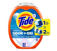 Tide Ultra Oxi Power Pods con eliminadores de olor detergente de lavandera PACS 63 Cuenta para suciedad visible e invisible