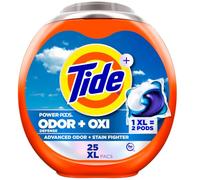 Tide Ultra OXI Power PODS with Odor Eliminators Laundry Detergent Pacs, 25 Count, For Visible and Invisible Dirt