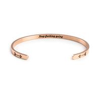 tideflow Brazalete Pulsera Abierta Regalo Original para Mujer Chica Niña. Acero Inoxidable. Frases de motivación, inspiración grabadas en el interior. Ideal Parejas, Amigas, Novias.