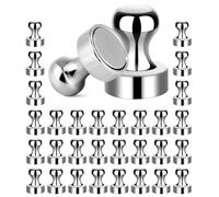 TIDEVAN 32 Piezas Imanes Potentes,Imanes Neodimio Potentes 12X16mm Imanes Pizarra Magnetica Nevera,Imanes Pequeños,Iman nevera para Cocina Tablero Clavado Tablón de Anuncios Magnetico Refrigerador
