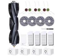 TIDEVAN Accesorios de Repuesto para Ecovacs Deebot X1 Omni / X1 y Omni / X1 Turbo Aspirador,1 Cepillos Principale 1 Cepillo de Limpieza 1 Destornillador 6 Cepillo Laterales 4 Paños,Filtros,Bolsa Polvo