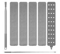 TIDEVAN Plumeros para el Polvo Plumero Telescopico Extensible Limpiador de Polvo Retráctil 250 cm Plumero Extensible de Acero Inoxidable con 4 Capuchas de Repuesto para Piso Debajo Sofá y Cama