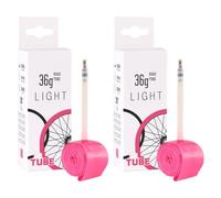 Tidevib 2 tubos interiores ultraligeros para bicicleta de carretera de 700 x 18-32 C para válvula Presta de 45/65/85 mm, material TPU, boquilla reforzada, alta resistencia a pinchazos