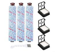 Tidevib 3 cepillos multirodillo y 3 filtros para CrossWave para aspiradora, para kit de piezas de repuesto con cepillo de limpieza, se adapta a la serie 1868 1866 comparar con la pieza 1608683 1608684