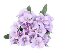 Tidevib 35 flores artificiales de seda begonia, arreglo floral realista para decoración del hogar y boda, azul (morado)