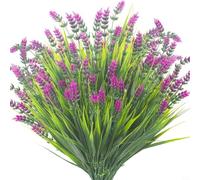 Tidevib 8 flores artificiales realistas para centros de mesa de boda (loto rojo)