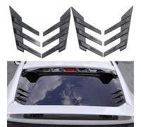 Tidevib Adhesivo decorativo para parabrisas trasero de coche, fibra de carbono para moldura de ventana de TPU para la mayoría, parasol divisor lateral, 1 par