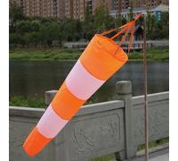 Tidevib Airport Windsock - Cinturones reflectantes de nailon resistente a la intemperie, indicador de dirección del viento para jardín de aviación (1 m), color naranja y blanco