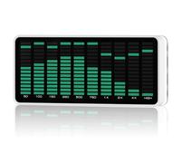 Tidevib Analizador de espectro de audio, medidor de nivel de sonido musical con entrada de micrófono AUX de 3,5 mm, pantalla de 10 x 16, algoritmo AGC, para tipo de alimentación dual, adaptador de 5 V