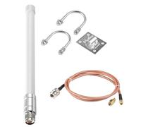 Tidevib Antena de 8 dBi 915 MHz para Meshtastic LORA32 para ESP32 para OLED, conector N macho, cable RG402 de 1 m con adaptador RP, omnidireccional de fibra de vidrio exterior