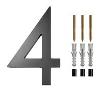 Tidevib Black Shadow - Números flotantes de casa de 6 pulgadas, estilo moderno para puerta al aire libre (4)