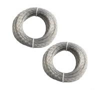 Tidevib Bobina de hilo de nailon de 2,0 a 3,0 mm x 15 m, núcleo reforzado para eléctrico de mano para desbrozadoras y desbrozadoras, 2 rollos en total de 30 m para cortar césped en jardín y zonas