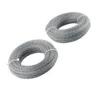 Tidevib Bobina de hilo de nailon de 2,0 a 3,0 mm x 15 m, núcleo reforzado para eléctrico de mano para desbrozadoras y desbrozadoras, 2 rollos en total de 30 m para cortar césped en jardín y zonas