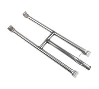 Tidevib Cabeza de quemador de barbacoa de acero inoxidable 304 en forma de U para horno de mesa con agujeros preperforados (forma de H)