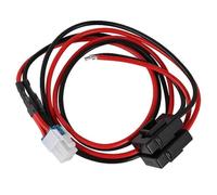Tidevib Cable de alimentación CC fusionado de 1 m 30 A para ICOM para Kenwood para Yaesu Amateur, compatible con IC-7000 IC-7600 TS-480 FT-450, entrada de 12-14 V, cable de alta temperatura de 12 AWG