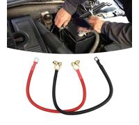 Tidevib Cable inversor de batería de cobre rojo y negro de 2 AWG de 50 cm para sistemas de audio y alimentación de coche, 50 cm de longitud