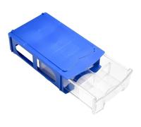 Tidevib Caja de almacenamiento apilable de plástico con cajones translúcidos para tornillos, manualidades y suministros de costura, montaje en pared y mesa, 1 pieza