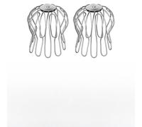 Tidevib Canaleta de lluvia para protección de hojas, 2 unidades, tamiz de bajante para hojas y escombros, se adapta a tuberías de 87-100 mm, malla de alambre de hierro de zinc para techo, jardín