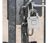 Tidevib Candado de combinación de 4 dígitos para seguridad al aire libre, cerradura de aleación de zinc impermeable para puerta de valla, cerradura de contraseña antirrobo resistente