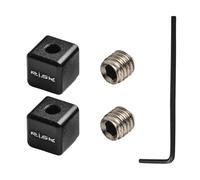 Tidevib Casco de aleación de aluminio para cables de freno y transmisión, 6,6 mm, incluye tornillos y llave hexagonal, color negro y rojo