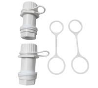 Tidevib Conjunto de drenaje roscado de repuesto para enfriadores Igloo de 50 a 165 cuartos de galón con diseño a prueba de fugas y tapa atada, azul