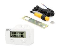 Tidevib Contador electrónico digital de 6 dígitos con interruptor de sensor, equipo de contador de perforaciones industrial, 20 Hz para frecuencia máxima, 0-999999 para rango, máquina oscilante textil