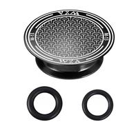 Tidevib Cubierta antipolvo impermeable para manivela de bicicleta para pedalier, anillo de 18/20 mm, apertura de 21-23 mm, aleación de aluminio CNC, textura 3D, para marcas comunes