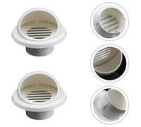 Tidevib Cubierta de rejilla de ventilación de PVC para techo, salida de escape, 75 mm/110 mm/160 mm, paquete de 2