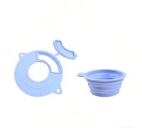 Tidevib Cubierta de silicona para tazón mezclador para protección contra salpicaduras y prueba de masa, tapa antipolvo de 9.05 pulgadas para batidoras de 4.5 a 5 cuartos de galón, color blanco (azul)