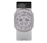 Tidevib E6B - Plotter de vuelo manual y aviación, regla de deslizamiento circular para FAA para entrenamiento de pilotos, calcula la velocidad de tierra y para la quema de combustible, regla de