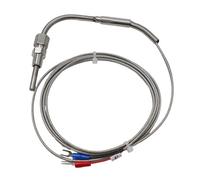Tidevib EGT - Sonda termopar, tipo K, sensor de temperatura 1200 C con rosca NPT de 1/8 pulgadas, diámetro de 5 mm, longitud de 85 mm, acero inoxidable de 2 m para cable trenzado
