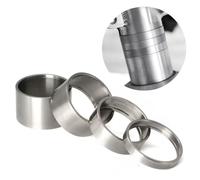 Tidevib Espaciador de titanio plateado para auriculares de bicicleta de 5 a 30 mm, vástago para arandela de 28,6 mm para tubos redondos, accesorio de ajuste de altura de horquilla de bicicleta