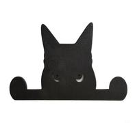 Tidevib Estaca de madera de gato negro para jardín, decoración única de silueta al aire libre para patio, patio y césped (grande)