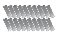 Tidevib Etiquetas de aluminio para plantas, etiquetas de metal de doble cara para identificación de árboles, marcadores de jardín impermeables con bridas de alambre, paquete de 20 unidades de 3.54