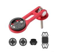 Tidevib Extensor de aluminio resistente para bicicleta con soporte de teléfono de silicona para Garmin para Bryton para Cateye, accesorio de ciclismo multifunción para navegación y aplicaciones, negro