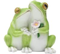 Tidevib Figura de pareja de animales de resina para jardín para decoración de espacio de vida al aire libre con diseño artístico cuidadoso (B)
